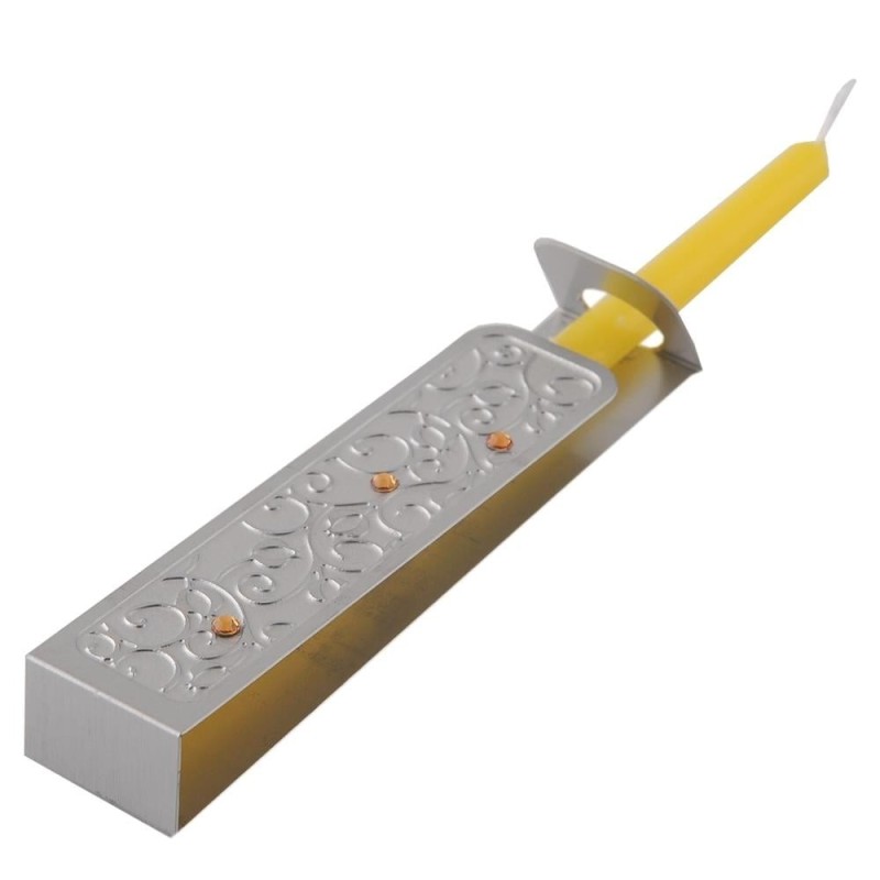 Dorit Judaica Stainless Steel & Swarovski Stones Candle Lighter - Smal